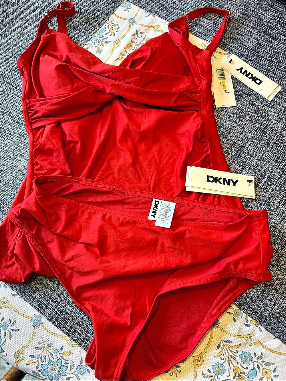 DKNY Red Bikini Set NWT size M